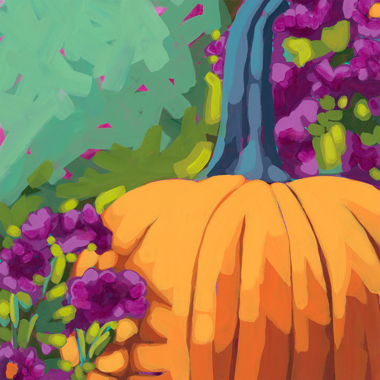Pumpkin & Mums (Original)